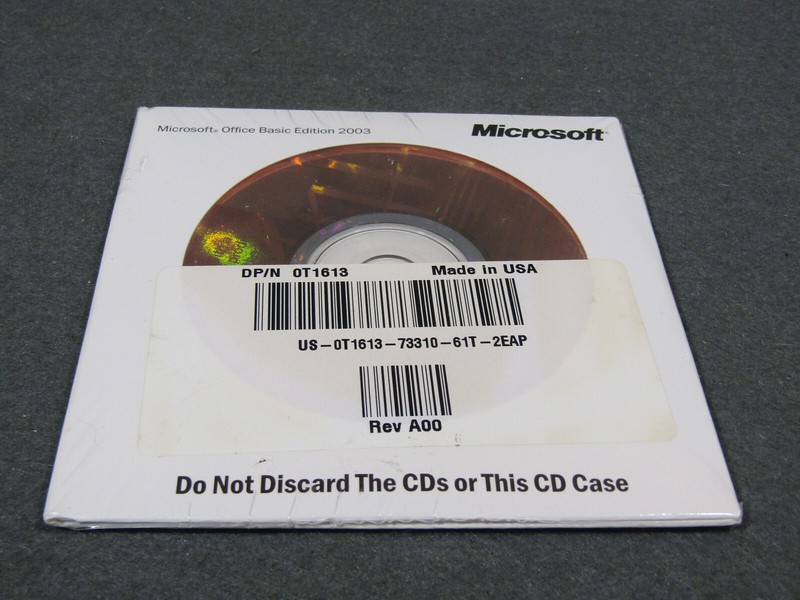 NEW DELL Microsoft Office Basic Edition 2003 CD Disc W/ Product Key gallery