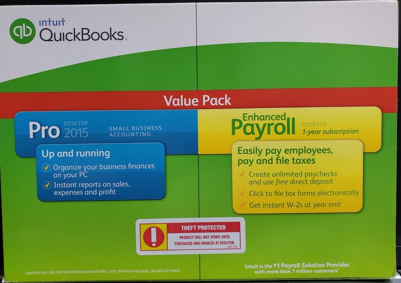 QuickBooks 2015 Desktop Pro Windows Accounting + Enhanced Payroll- SEALED gallery