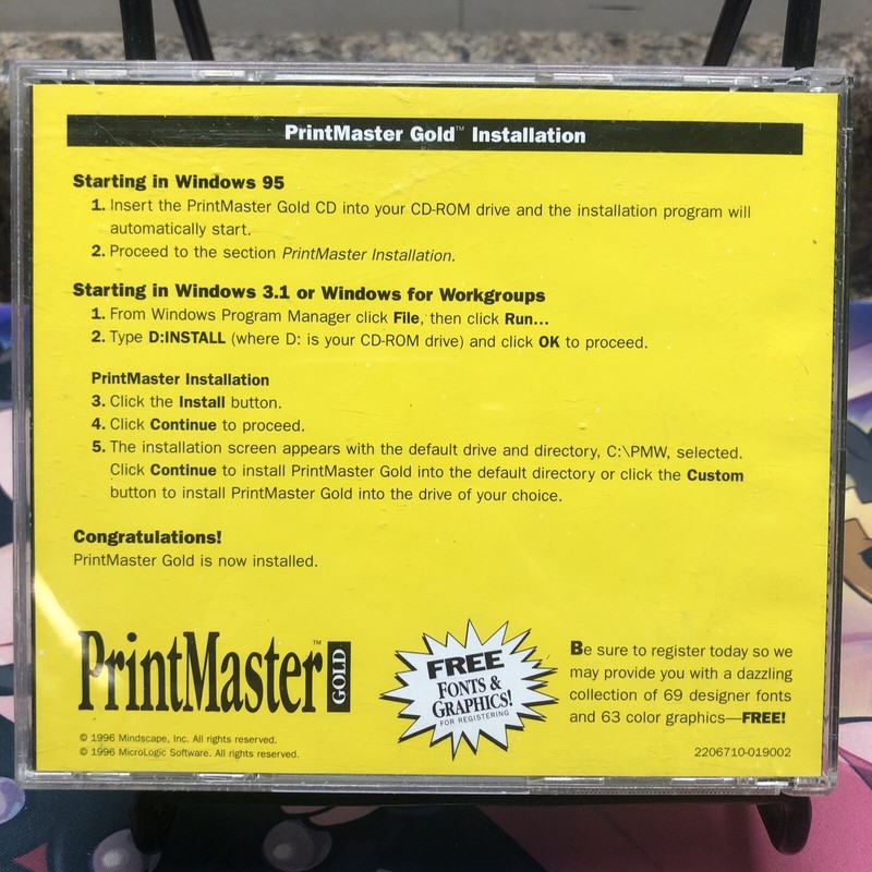 Mindscape Print Master Gold Classic Edition 3.0 Version PC CD-ROM #ML gallery