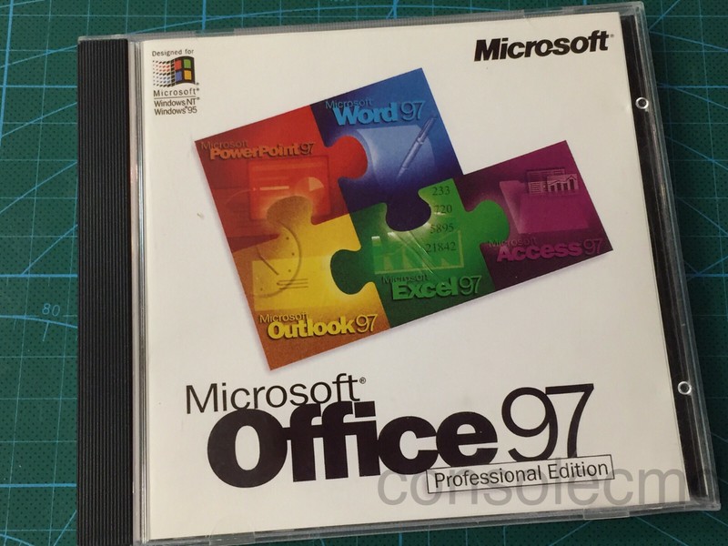 Microsoft Office 97 SR-1 Professional Edition FULL RETAIL CD-ROM & Key,X03-44544