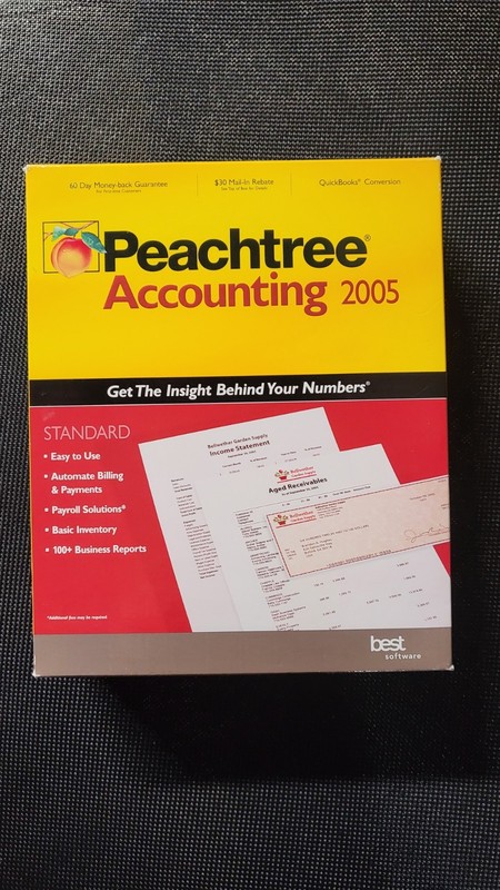 Sage Peachtree Accounting 2005 Windows PC W/ Serial Number and Original Box