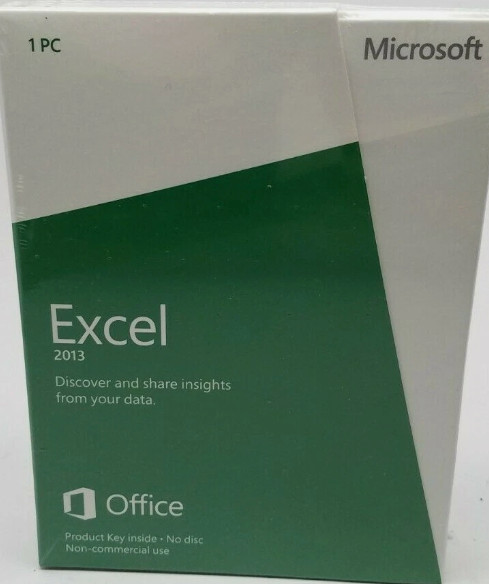 Microsoft Excel 2013 Product Key Card, Non-Commercial (1PC/1User), SKU 065-07648
