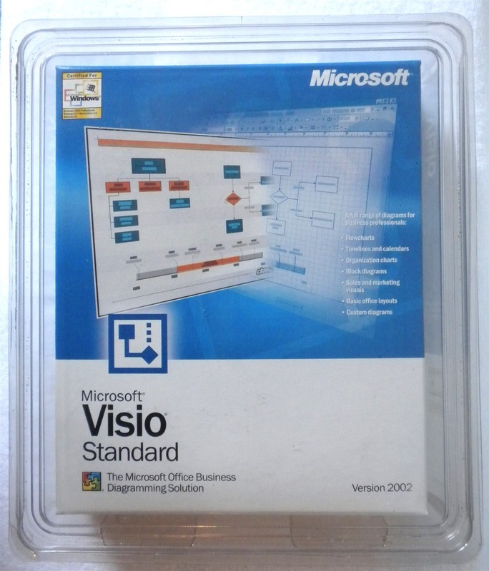 MICROSOFT VISIO STANDARD OFFICE DIAGRAMMING SOFTWARE BRAND NEW IN CLAMSHELL CASE