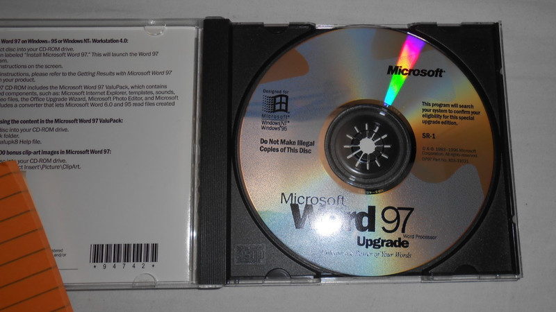 Microsoft Word 97 Upgrade for Windows 95/NT - CD-ROM Software With Key gallery