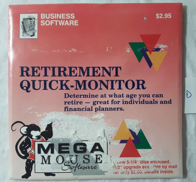 Retirement Quick-Monitor retro 5.25" floppy disk FREE SHIPPING 1994 SEE NOTE gallery