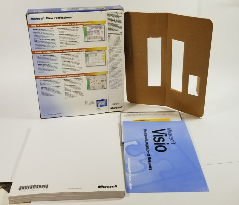 Microsoft Visio Professional Version 2002 Vintage Big Box Software PC Windows gallery