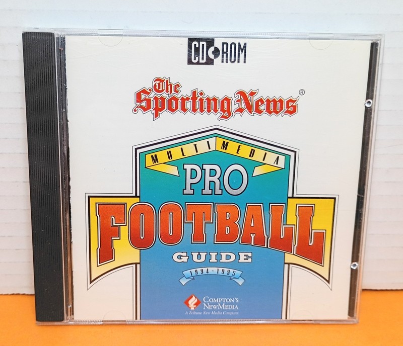 ⭐ THE SPORTING NEWS MULTIMEDIA PRO FOOTBALL GUIDE VINTAGE PC CD ROM 1994 1995