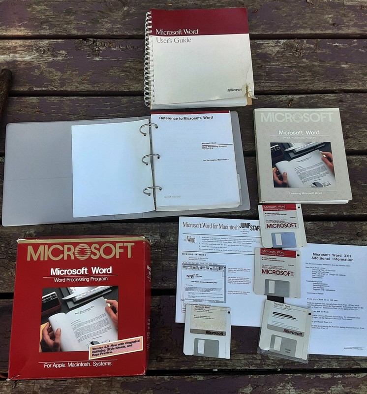 Vintage 1987 Microsoft Word 3.0 & 1988 4.0 For the Macintosh - 3.5" 800k Disks