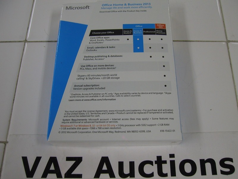 Microsoft Office 2013 Home and Business Product Key Card Full Retail English=NEW gallery
