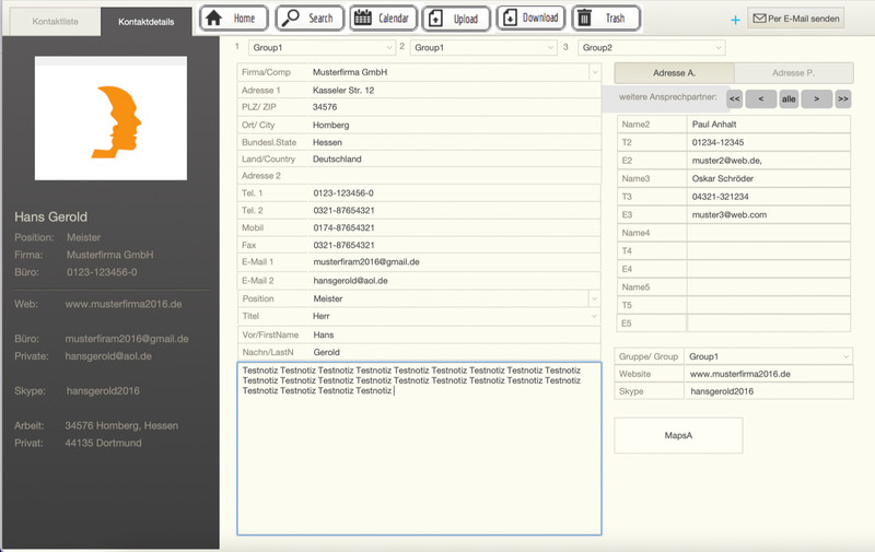 Address Data Management Customer Management Software Apple Mac macOS Windows CRM