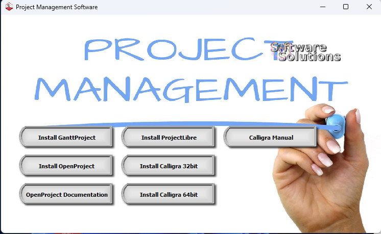 Project Management Software including Calligre for Windows/Mac media