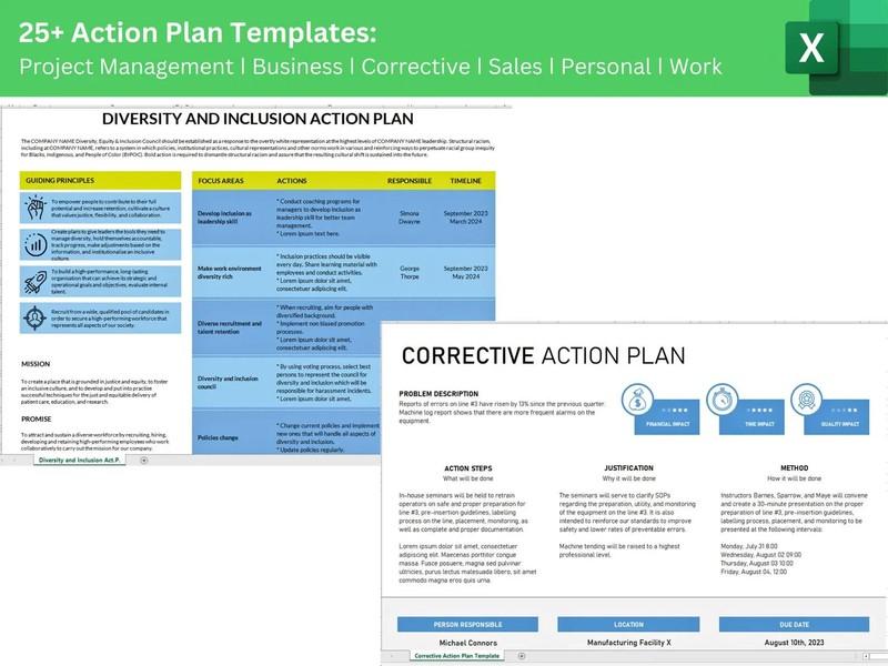 25+ Action Plan Templates Excel | Project, Business, Personal, Sales & Strategy gallery