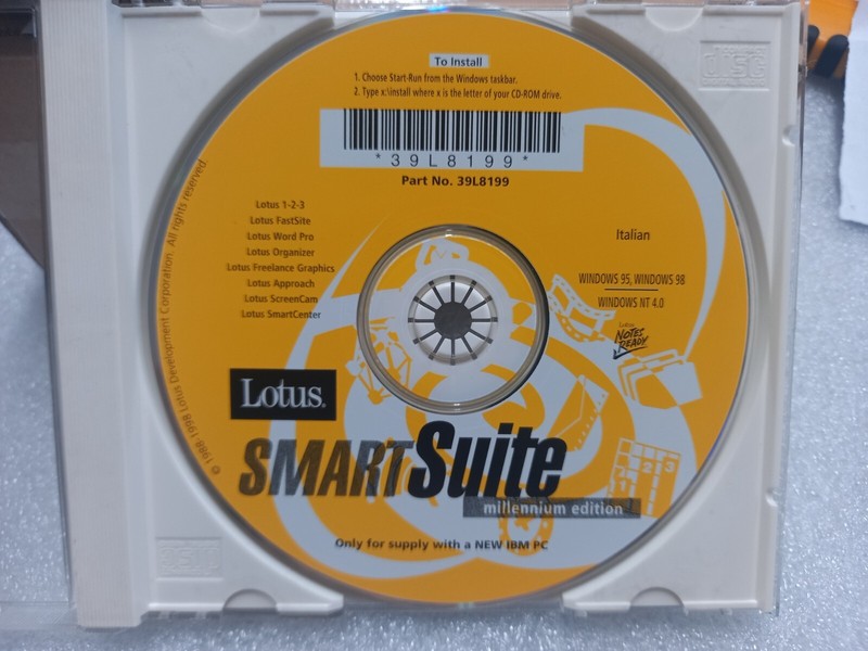 Lotus SmartSuite 9 Millennium Edition Lotus 123 Win XP, 7, 8, 10, 11 CD OEM NOS