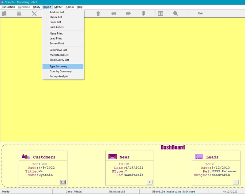 NPROFILE Email Marketing Software - Contacts Leads CRM gallery