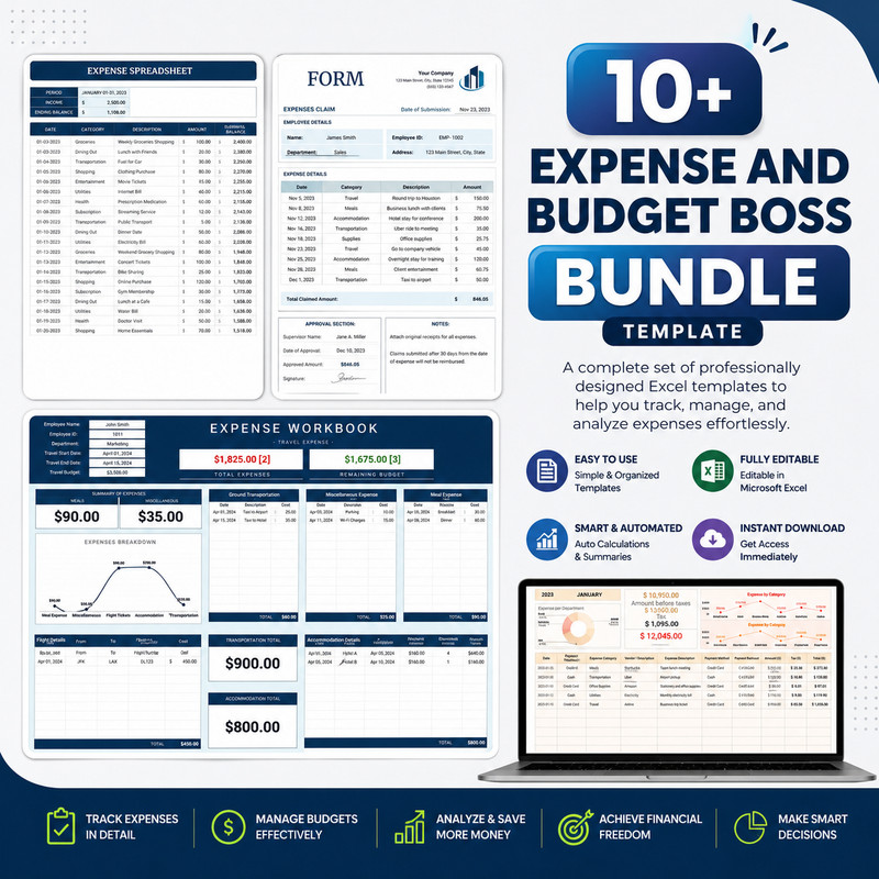 10+ Expense & Budget Templates | Excel & Google Sheets | Budget Planner