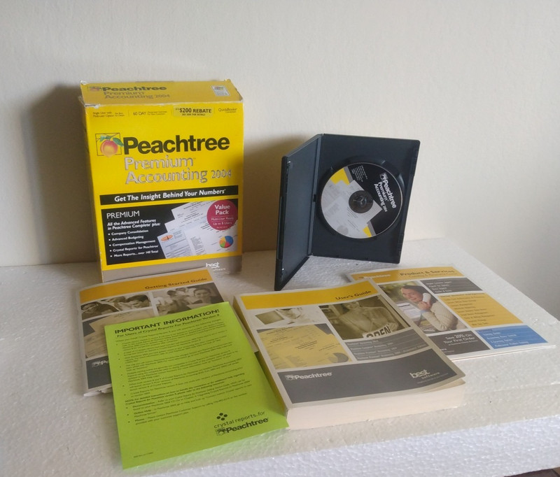 Sage Peachtree Premium Accounting 2004 For Windows PC , Vintage gallery