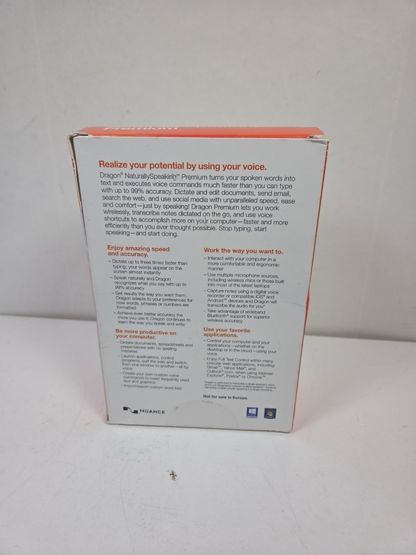 Nuance DRAGON NATURALLYSPEAKING PREMIUM 13 Software,Headset - Open Box gallery