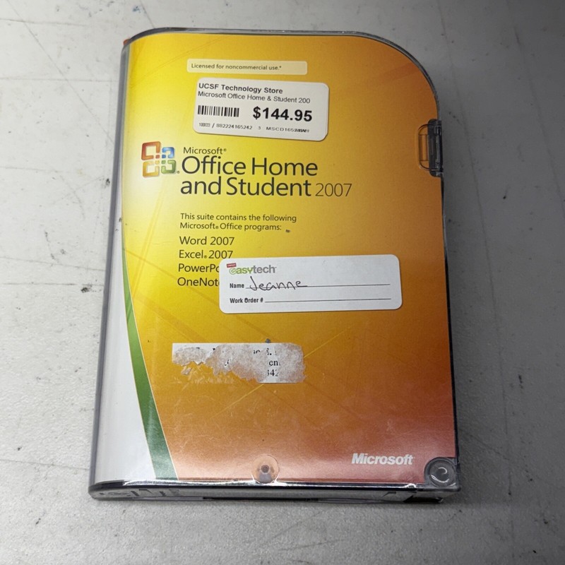 Microsoft Office 2007 Home and Student Disc In Original Case With Product Key