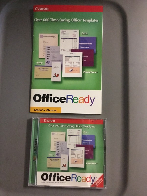 Canon Office Ready Version 2 for Windows 95, 98 & NT 4.0 CD & User’s Guide gallery