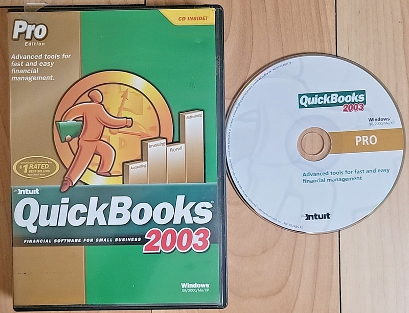 QuickBooks Pro 2003 Financial Software Small Business Win 98/2000/XP KEY S/N REA