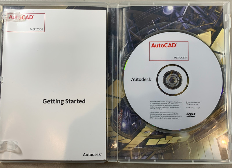 AutoDesk AutoCAD MEP 2008 Software Disc w/ Manual / Serial Number Upgrade gallery