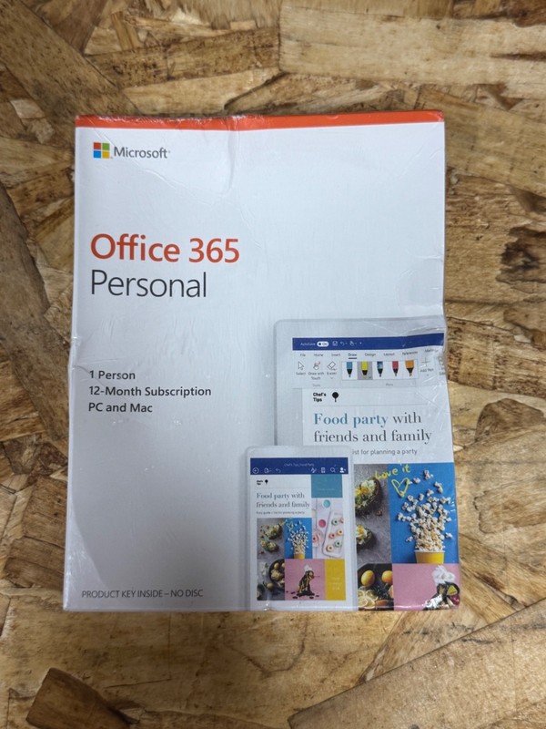 SEALED Microsoft Office 365 Personal 1 Person 12 Month PC MAC Box