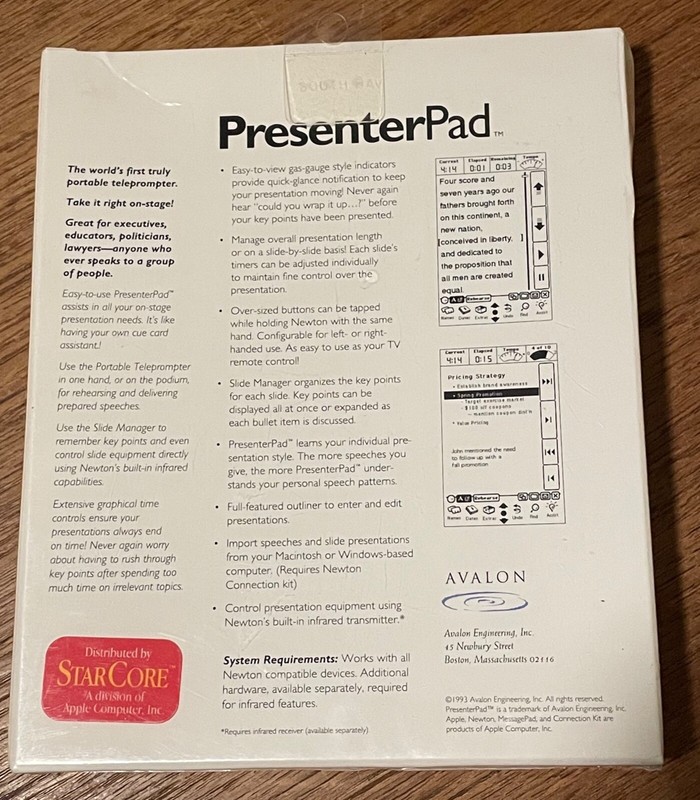 PresenterPad teleprompter and slideshow software for Apple Newton M2770LL/A gallery