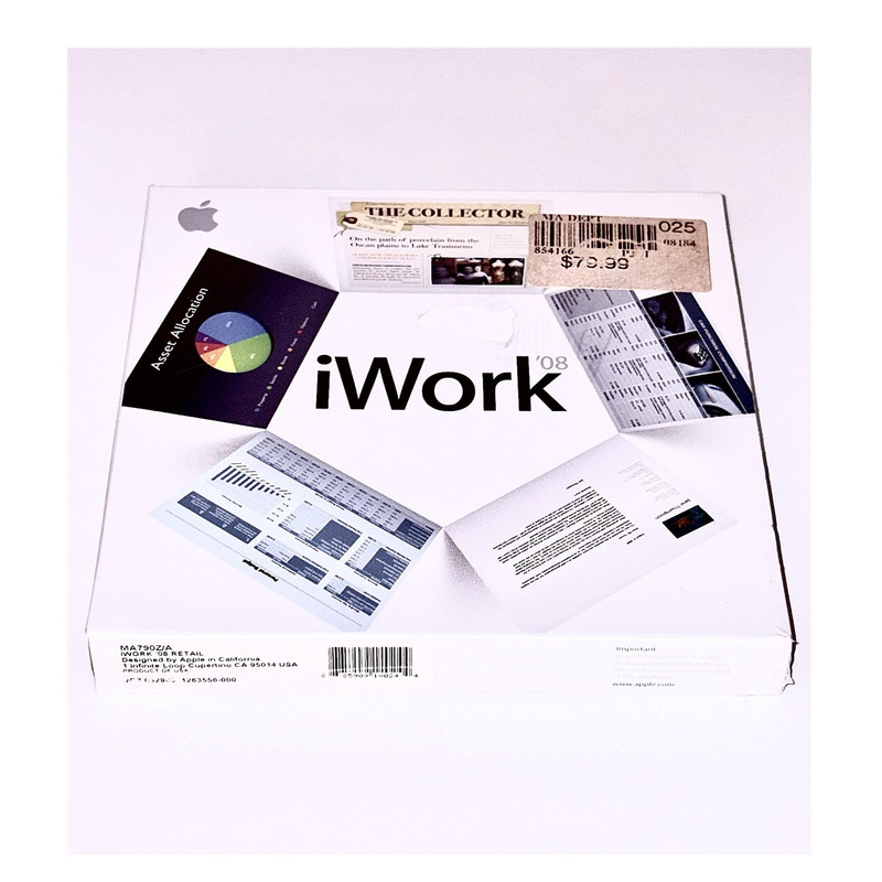 Apple iWork ’08 (SEALED) Office Software Suite CD MA790Z/A Keynote Pages Mac