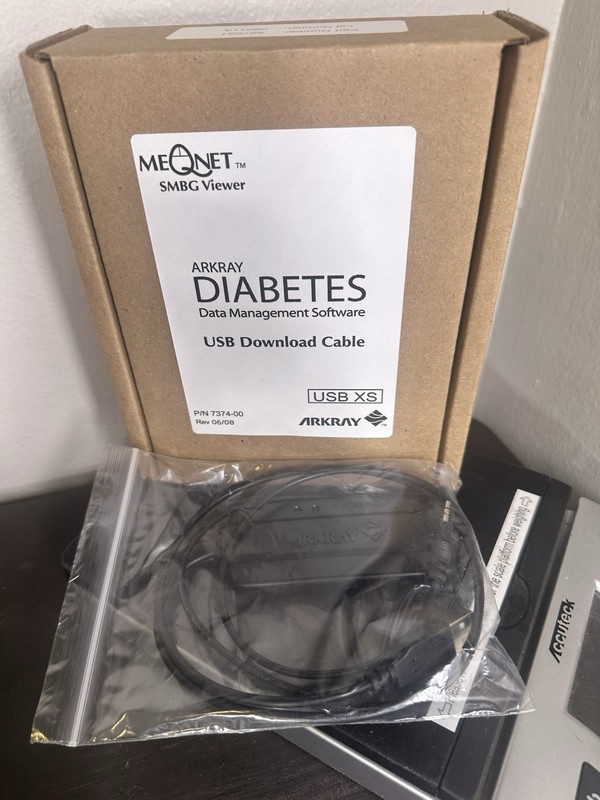 Arkray Diabetes Data Management Software USB Download Cable – 557021 *NIB*