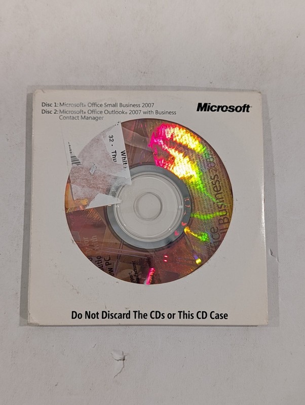 Microsoft Office Small Business 2007 Version W/ Product Key – 2 Discs