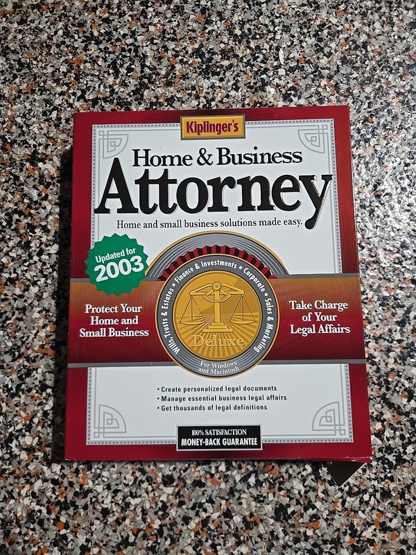 Vintage Kiplinger’s Home & Business Attorney Updated For 2003 Disc Sealed