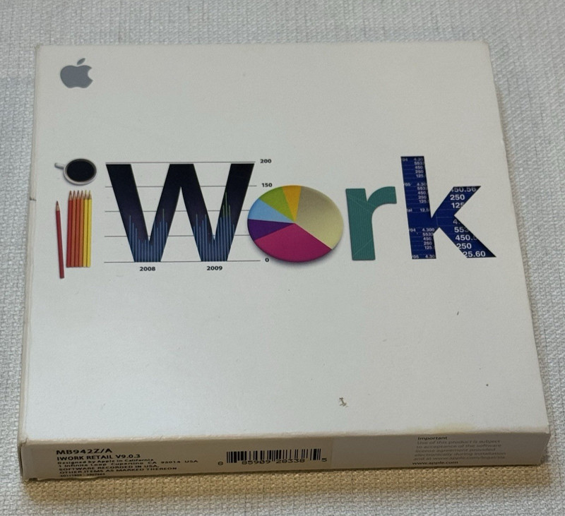 Apple 2009 iWork Retail V9.0.3 MB942Z/A Install DVD UNTESTED