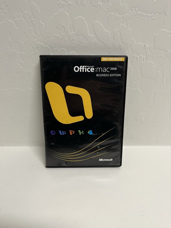 Microsoft Office: MAC 2008 Business Edition OS X + Complete w/ Key 2 Disc Set