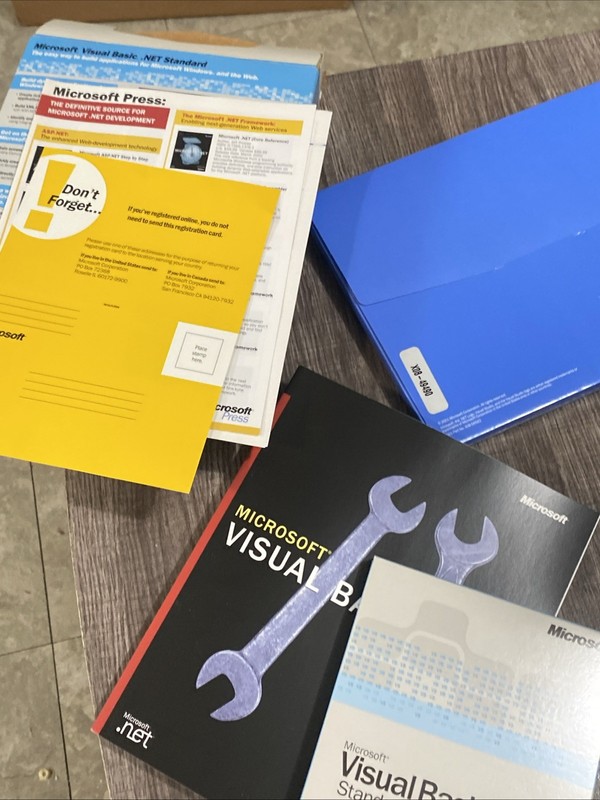 Microsoft Visual Basic .net Standard 2002 Open Box Complete gallery
