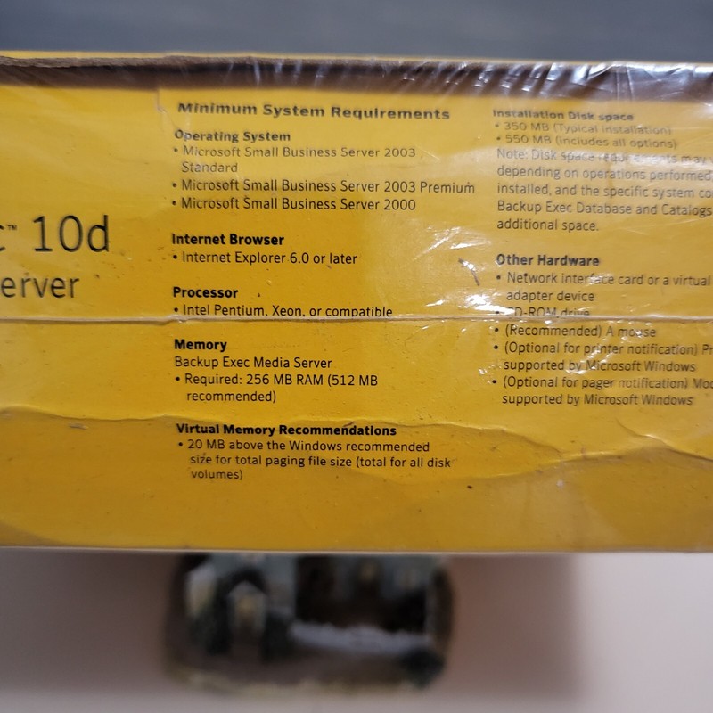 Symantec Backup Exec 10d For Windows Small Business Server gallery