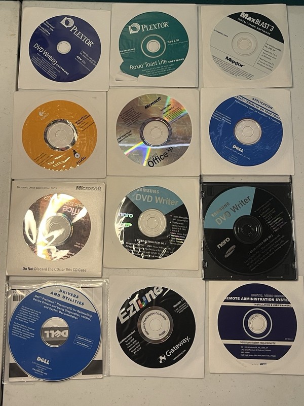 Legacy Multimedia & Office Software 12 Disk Lot Microsoft Office, Nero, Plextor