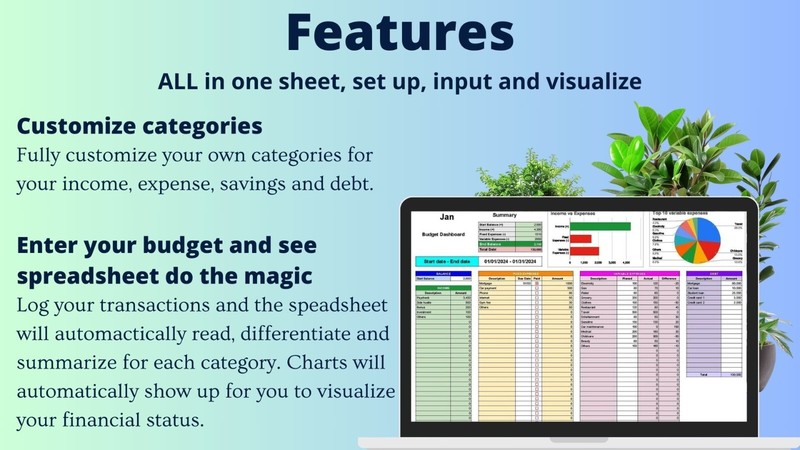 Family Budget Sheets for MS Excel with StartKit. Easy to Use gallery