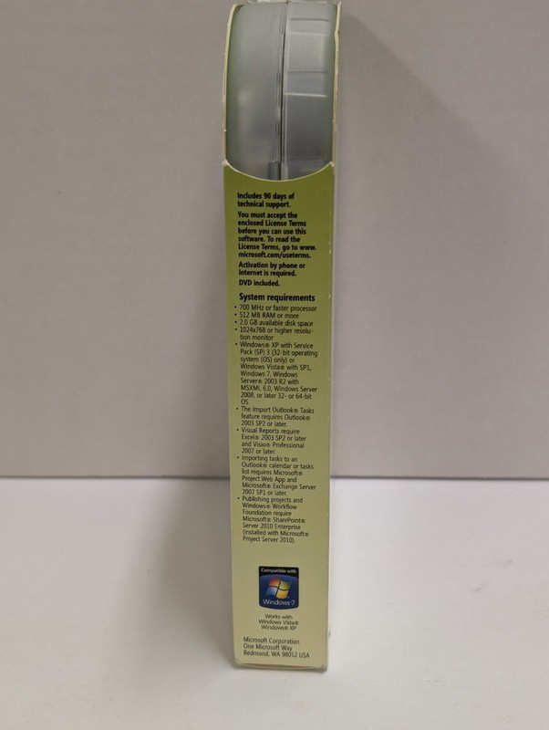 Microsoft Project Standard 2010 Used Product Key Code Disc DVD Original Package gallery