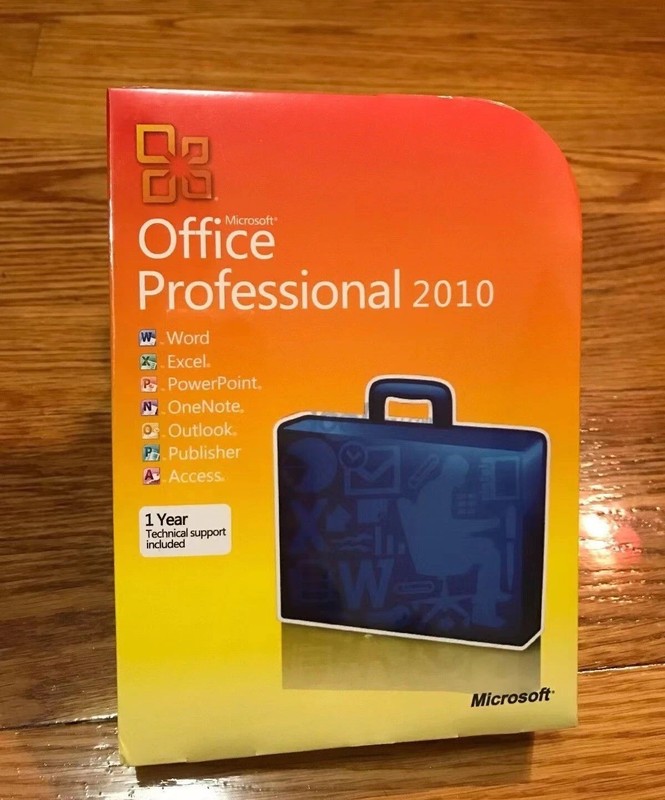 Microsoft Office Professional 2010 Retail FULL VERSION(Permanent License)New Box