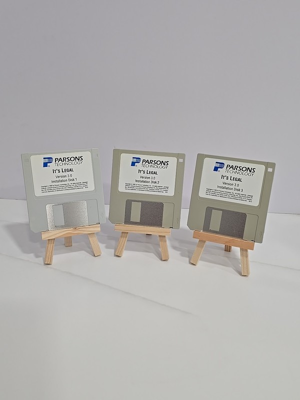 Parsons ® Technology IT’S LEGAL 3.5″ Floppy Disks 1-3 Windows Version 3.0