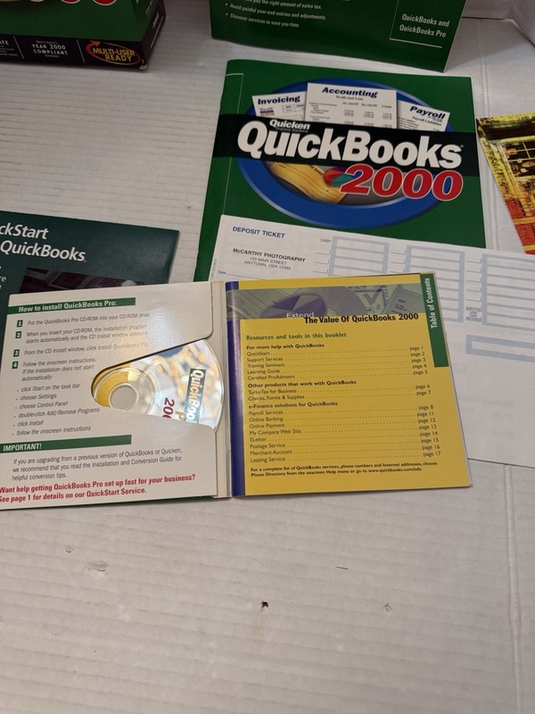 Intuit Quickbooks Pro 2000 for Windows Quicken Financial Services Software gallery