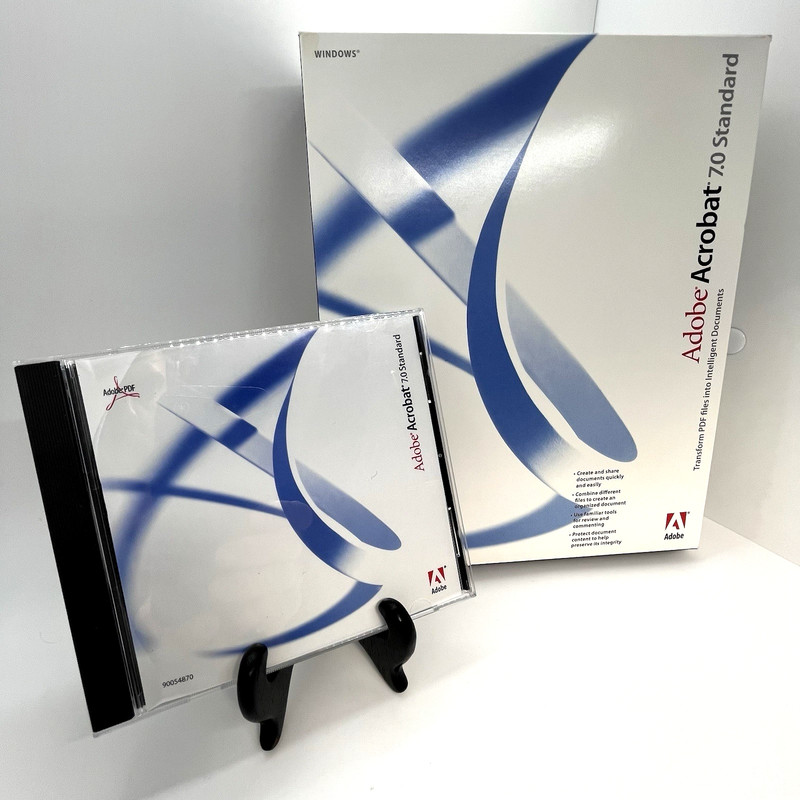 Adobe Acrobat 7.0 Complete Box Set – Windows | Vintage Software w/ Disc & Serial