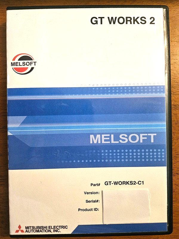 MELSOFT GT WORKS 2, Part# GT-WORKS2-C1, Version 2.32J, Single User