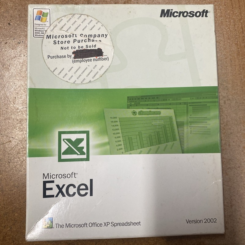 Microsoft Excel 2002 for Windows ’98, 2000 Pro, NT Workstation 4.0