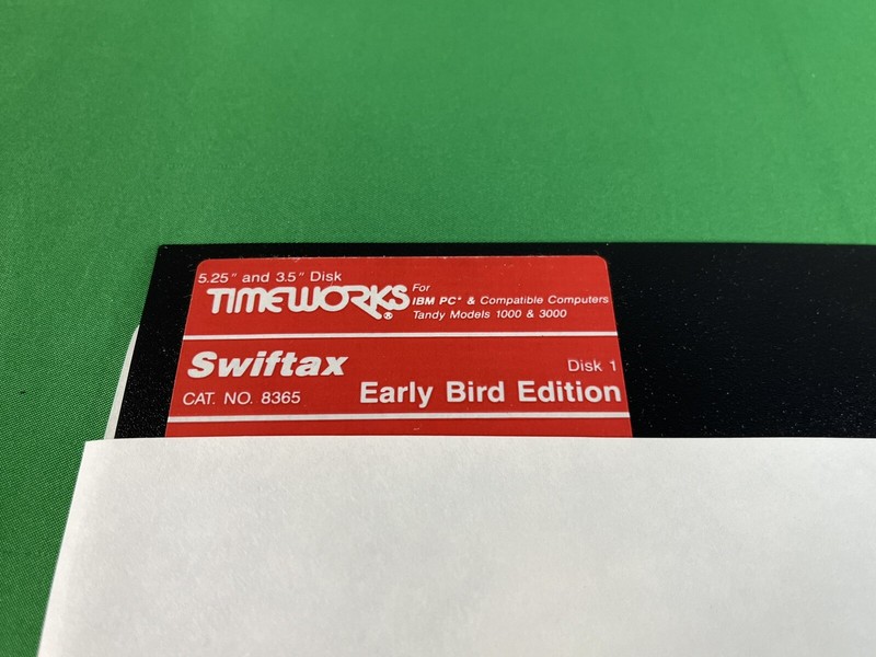 Swiftax Vintage 1990 Tax Software Timeworks IBM Tandy 1000 3000, 5.25& 3.5 Disks gallery