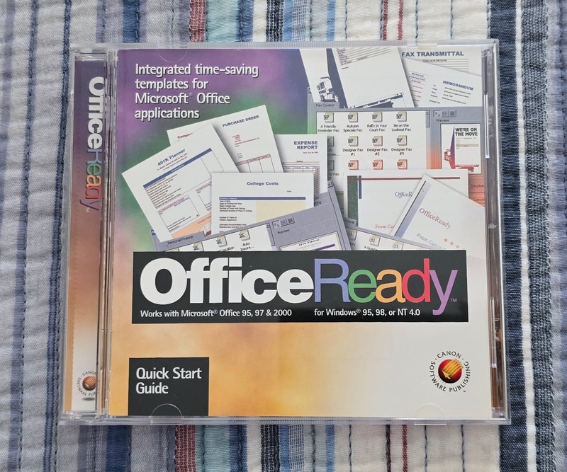 Canon Office Ready, Microsoft Office Templates CD-ROM for Windows 95, 98, NT 4.0