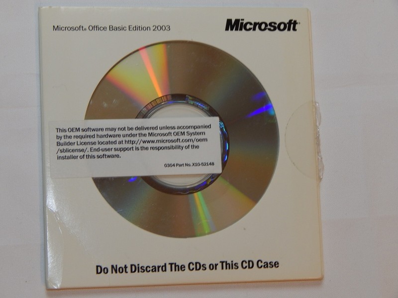Microsoft Office 2003 Basic Edition Disc CD Rom – VD8