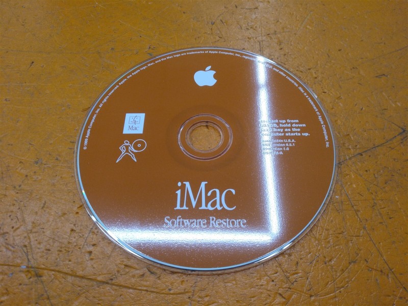⭐️⭐️⭐️⭐️⭐️ PC Software CD Disc iMac Software Restore 1999 Version 1.0