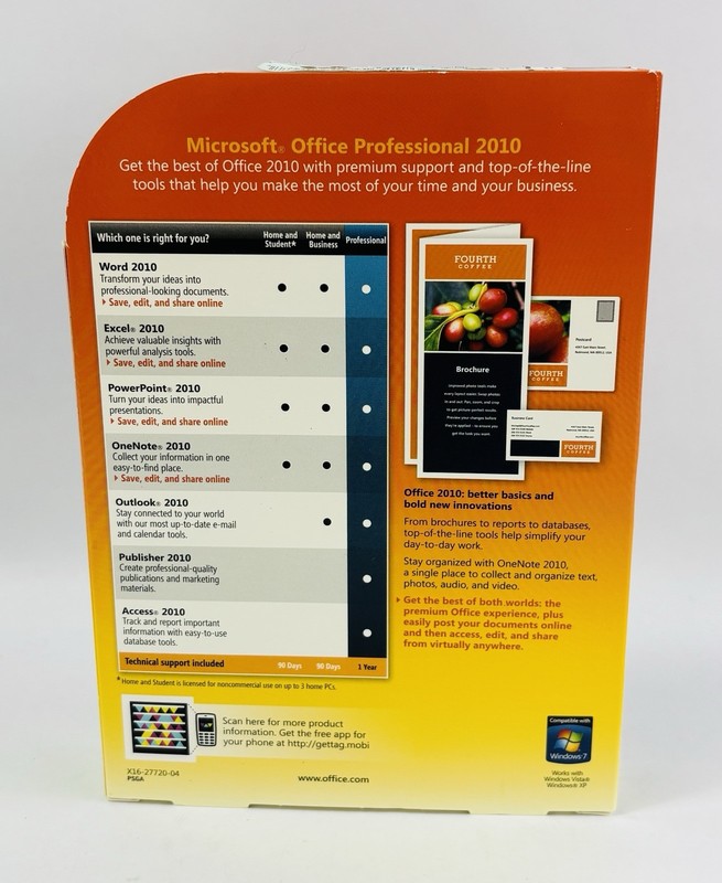 Microsoft Office Professional 2010 Full Retail Box w/ Key & DVD Service Pack 1 gallery