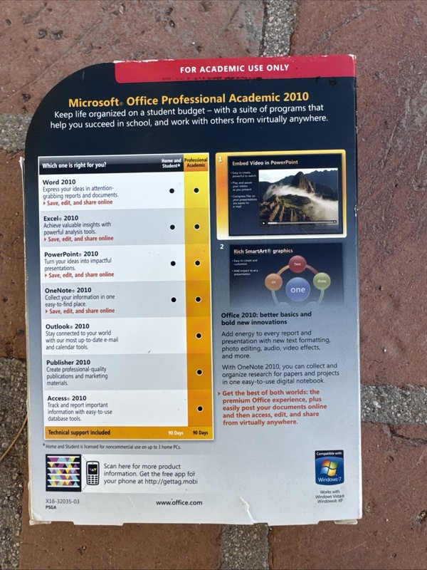 Microsoft Office Professional Academic 2010 W Product Key Code No Single Scratch gallery